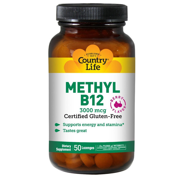 Country Life Methyl Superior B-12 3000 Mcg 50 Lozenges