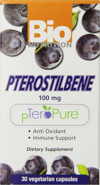 Bio Nutrition Pterostilbene W/ Pteropure 100Mg 30 Vege Caps