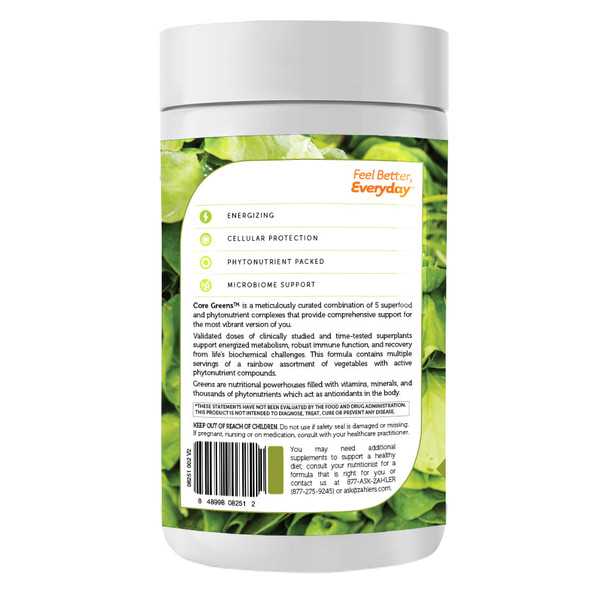 Zahler's Core Greens Powder Superfoods Citrus Flavor