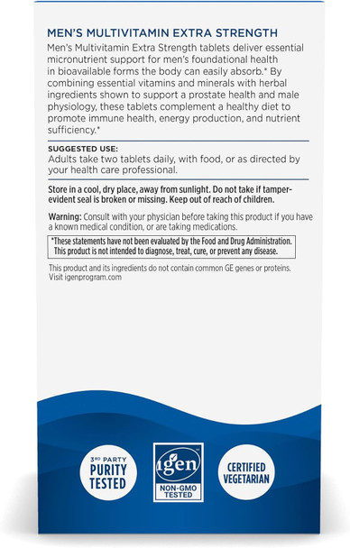 Nordic Naturals Mens Multivitamin Extra Strength Supplement 60 Tablets