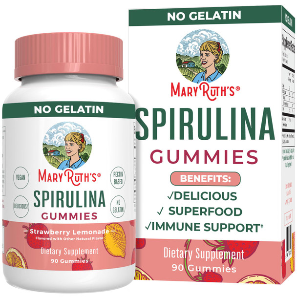 MaryRuth Organics Spirulina Gummies Spirulina for Ages 14+ 90 Count MaryRuth Organics Spirulina Gummies Spirulina for Ages 14+ 90 Count