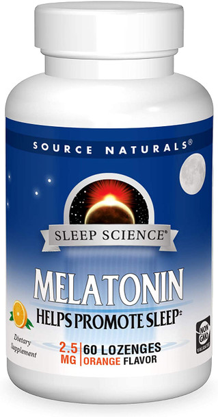 Source Naturals, Melatonin, 2.5Mg Sublingual Orange, 60 Ct