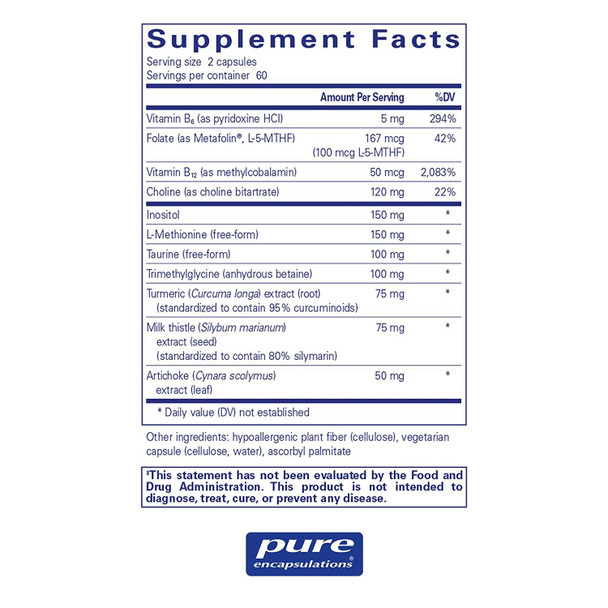 Pure Encapsulations, Lipotropic Detox, 120 caps