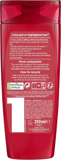 L'Oreal Elvive Colour Protecting Shampoo 250 Ml - For Coloured Or Highlighted Hair