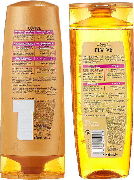 L'Oreal Elvive Oil Shampoo Dry Hair 400Ml + Conditioner 400Ml Dry Hair