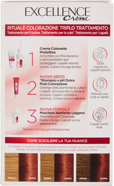 L'Oreal Excellance N.6 54 Biondo Sc.Mogano Ram. - Dyes For Hair