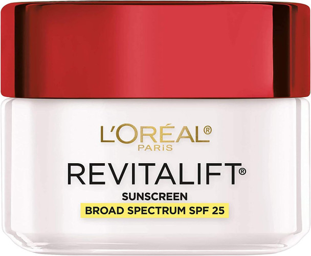 L'Oreal Face Moisturizer With Spf 25 By Paris Revitalift Anti-Aging Face Moisturizer With Pro-Retinol And Centella Asiatica Paraben Suitable For Sensitive Skin 1.7 Oz.