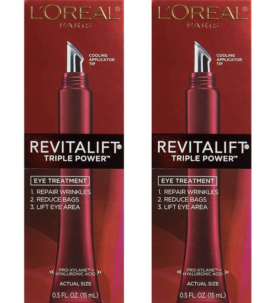L'Oreal Pack Of 2 Paris Revitalift Triple Power Eye Treatment 0.5 Fluid Ounce