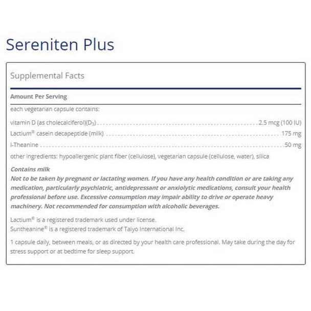 Pure Encapsulations, Sereniten Plus, 45 caps
