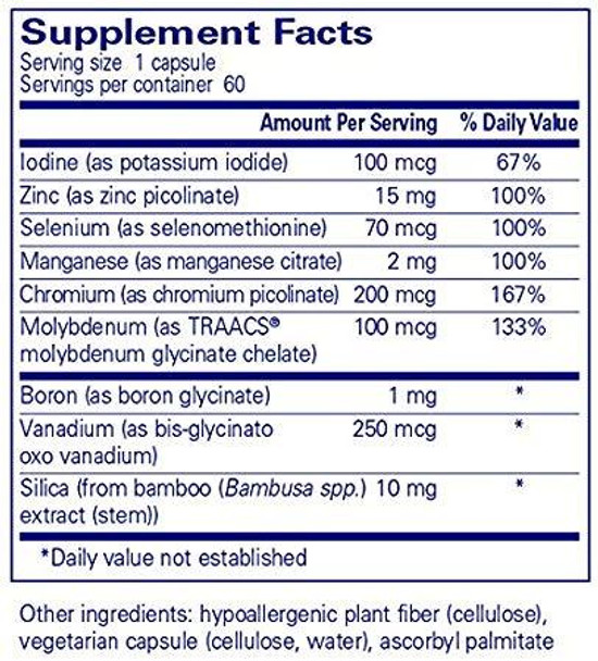 Pure Encapsulations Trace Minerals 60 caps Pure Encapsulations Trace Minerals 60 caps
