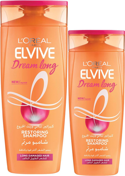 L'Oreal Paris Elvive Dream Long Shampoo 600Ml + Shampoo 400Ml For Weakened Long Hair