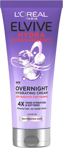 L'Oreal Paris Elvive Hydra Hyaluronic Acid Overnight Hydrating Cream For Dry Hair 200 Ml