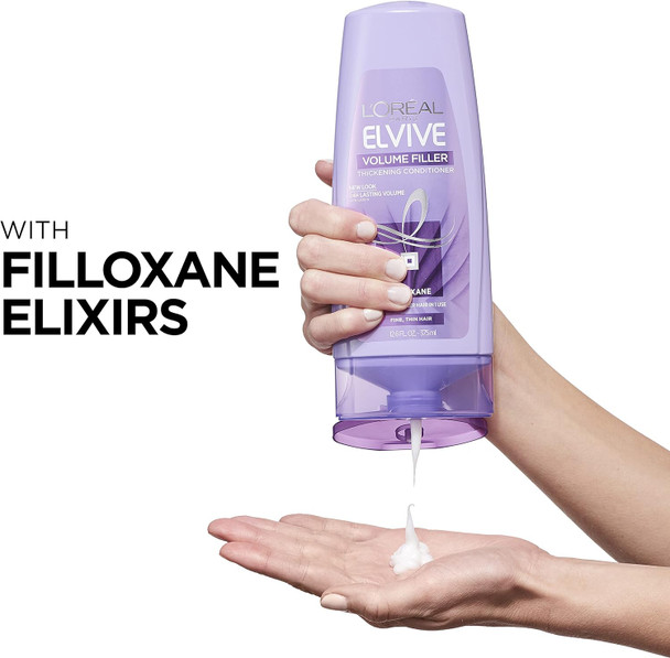 L'Oreal Paris Elvive Volume Filler Thickening Conditioner For Fine Or Thin Hair Conditioner With Filloxane For Thicker Fuller Hair In 1 Use 28 Fl. Oz.