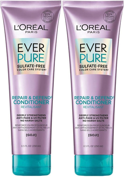 L'Oreal Paris Hair Care Ever Pure Sulfate Repair And Defend Conditioner 2 Count