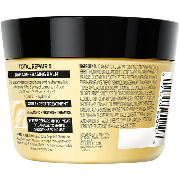 L'Oreal Paris Hair Expert Total Repair 5 Damage-Erasing Balm Deeply Repairs And Reconstructs- Dry Chemically Treated Hair 8.5 Oz. Packaging May Vary L'Oreal Paris Hair Expert Total Repair 5 Damage-Erasing Balm Deeply Repairs And Reconstructs- Dry Chemically Treated Hair 8.5 Oz. Packaging May Vary