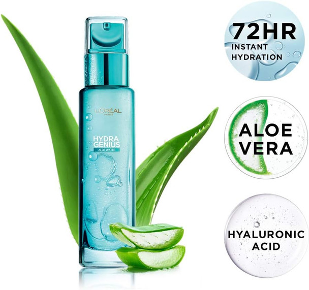 L'Oreal Paris Hydra Genius Aloe Water 72H Liquid Moisturizer Normal To Combination Skin 70 Ml L'Oreal Paris Hydra Genius Aloe Water 72H Liquid Moisturizer Normal To Combination Skin 70 Ml