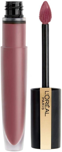 L'Oreal Paris Makeup Rouge Signature Lasting Matte Lip Stain Ultra Lightweight Ultra Comfortable High Pigment Color Precise Applicator Shapes & Lines Lips I Rule 0.23 Oz.
