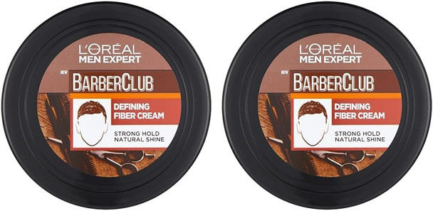 L'Oreal Paris Men Expert Men'S Hair Fiber Cream Barber Club Defining Fiber Cream 75 Ml Pack Of 2