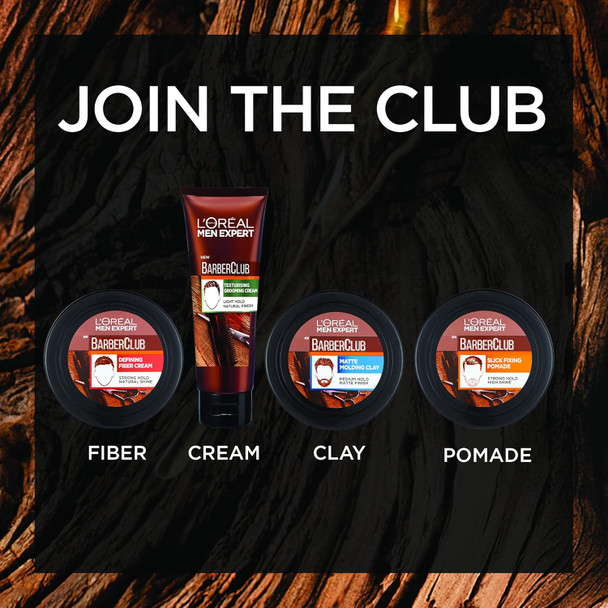 L'Oreal Paris Men Expert Men'S Hair Fiber Cream Barber Club Defining Fiber Cream 75 Ml Pack Of 2