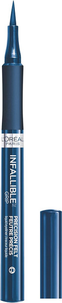 L'Oreal Paris Paris Makeup Infallible Grip Precision Felt Eyeliner Smudge Resistant Long Lasting Waterproof Eyeliner Blue Blue 0.03 Fl Oz