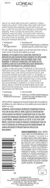 L'Oreal Paris Paris Makeup Infallible Grip Precision Felt Eyeliner Smudge Resistant Long Lasting Waterproof Eyeliner Blue Blue 0.03 Fl Oz