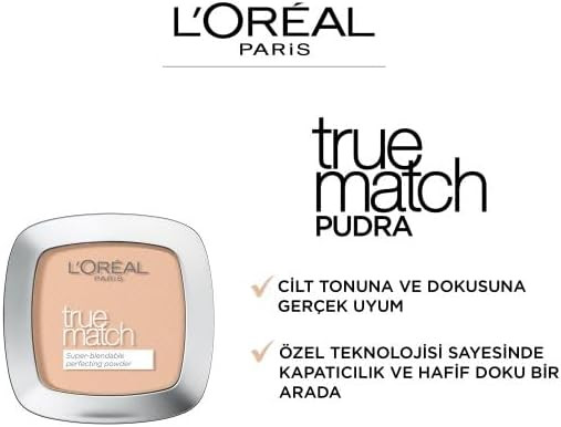 L'Oreal Paris Powder Foundation Light Texture For A Flawless Finish True Match Pressed Powder Foundation 2N Vanilla