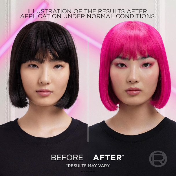 L'Oreal Paris Preference Meta Vivids Semi-Permanent Hair Colour 2 In 1 Bleach & Colour Kit Pink 7.222