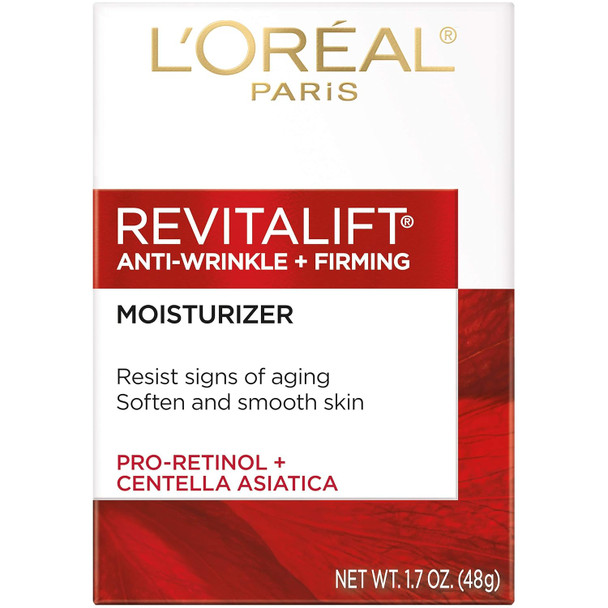 L'Oreal Paris Revitalift Anti-Wrinkle And Firming Face And Neck Moisturizer Pro Retinol 1.7 Oz Pack Of 2