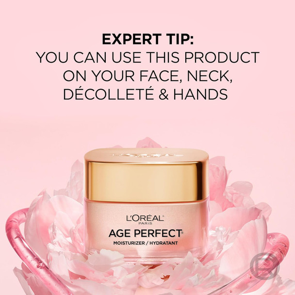 L'Oreal Paris Skincare Age Perfect Rosy Tone Face Moisturizer For Visibly Younger Looking Skin Anti-Aging Day Cream 1.7 Oz Packaging May Vary