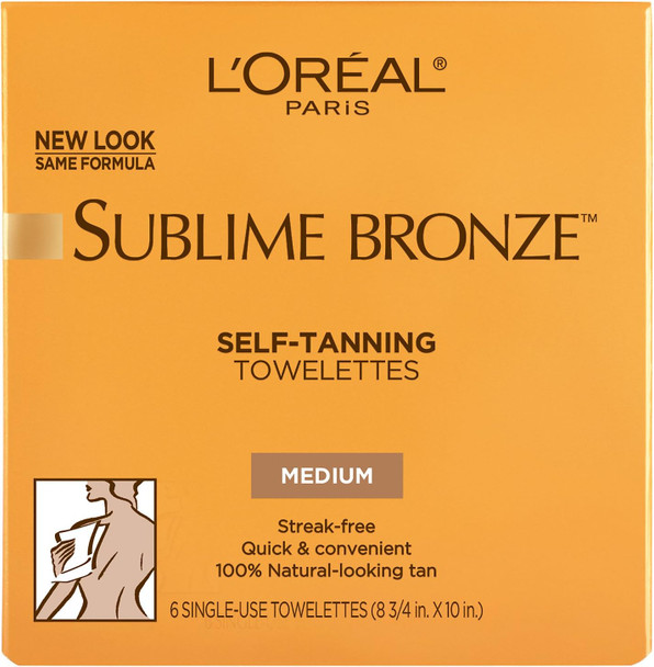 L'Oreal Paris Sublime Bronze Self-Tanning Towelettes For Body 6 Ct