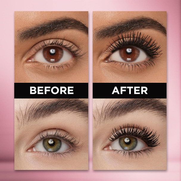 L'Oreal Paris Voluminous Makeup Lash Paradise Mascara Voluptuous Volume Intense Length Feathery Soft Full Lashes No Flaking No Smudging No Clumping Blackest Black 1 Count