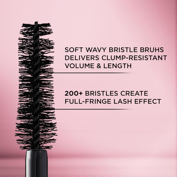 L'Oreal Paris Voluminous Makeup Lash Paradise Waterproof Mascara Voluptuous Volume Intense Length Feathery Soft Full Lashes No Smudging No Clumping Black 0.25 Fl Oz Pack Of 2
