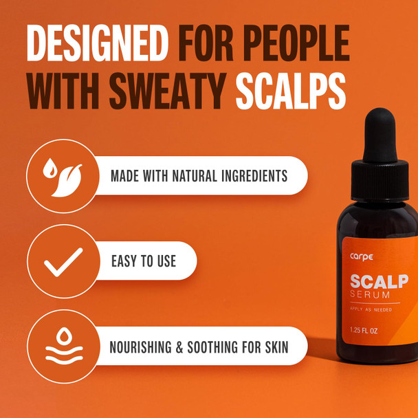 Carpe Serum - Oil For Sweaty Scalps With Argan Oil And Ginger Root 1.25 Fl Oz White Unisex Adult