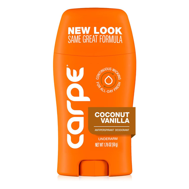 Carpe Underarm Antiperspirant - Coconut Vanilla Deodorant for Women - 100 Hour Sweat & Odor Control - Deodorant for Excessive Sweating - Clinical Strength Antiperspirant - Coconut Vanilla Scent