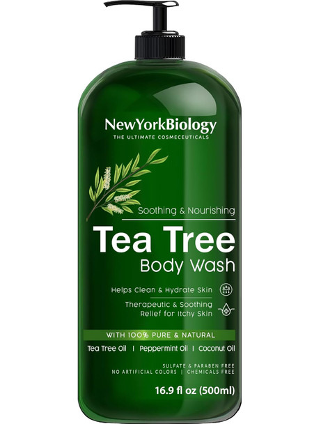 New York Biology Tea Tree Oil Body Wash - HUGE 16 OZ