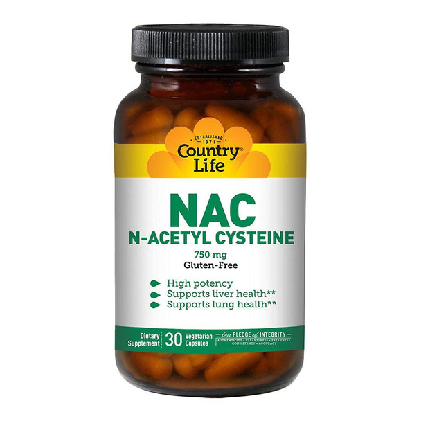 Country Life NAC 750mg 30 Capsules