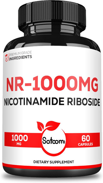 Satoomi 1000Mg Nad Supplement With Nicotinamide Riboside Nr - Cellular Support Aging Health Overall Wellness - 60 Count Supply For 30 Days