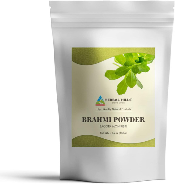 Herbal Hills Brahmi Powder Bacopa Monnieri Hair Care 454 Gms | 16 Oz Pack Of 1