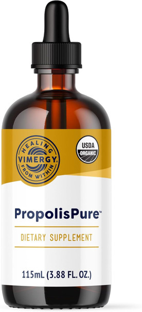 Vimergy Propolispure – Supports Immune And Respiratory Health* – Benefits Oral Health* – Usda Certified Organic Kosher Paleo-Friendly Gluten-Free – 115 Ml (57 Servings)