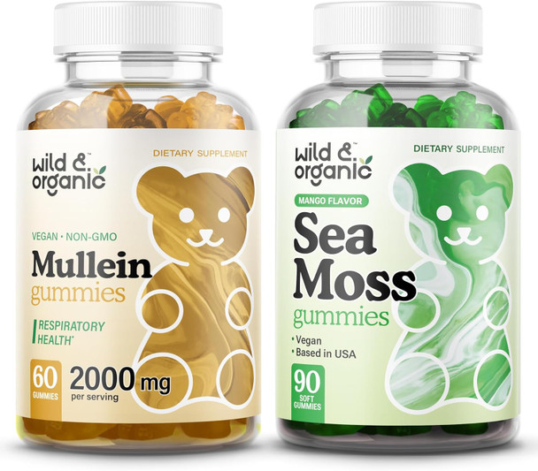 Wild & Organic Mullein Gummies & Sea Moss Gummies