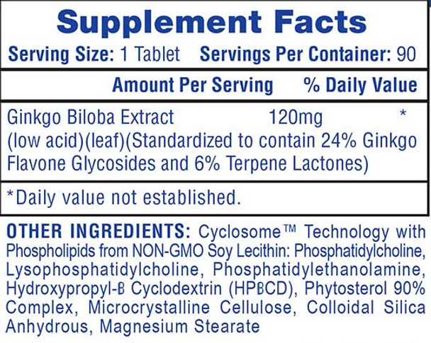 Hi-Tech Pharmaceuticals Ginkgo Biloba 120Mg 90Ct