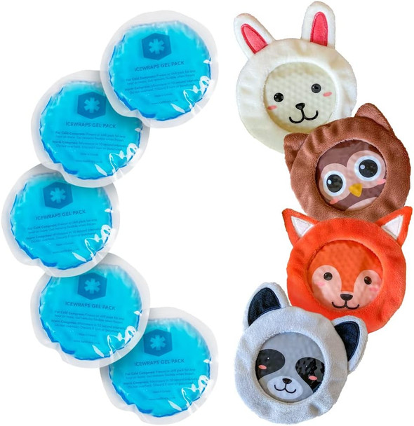 Icewraps 4” Round Gel Ice Packs - Reusable With Clear Backing And Kids Ice Packs For Boo Boos | Small Cooling Breast Pads For Breastfeeding Essentials | Gel Bead Ice Packs For Kids