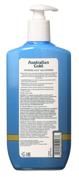 Australian Gold Moist Lock Tan Extender 16 Ounce Pump (Pack Of 3)