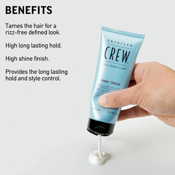 American Crew Men'S Fiber Cream Like Hair Gel With Medium Hold & Natural Shine 3.3 Fl Oz Men'S Hair Defining Paste Like Hair Gel With Medium Hold Hair Gel & Low Shine 3 Oz