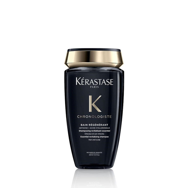 Kerastase Chronologiste Regenerant Shampoo | Revitalizes Hair & Scalp | With Hyaluronic Acid & Vitamin E | For Dull Dry Brittle & Sensitized Hair Types | 8.5 Fl Oz