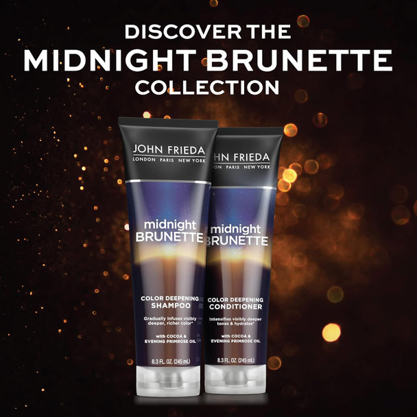John Frieda Midnight Brunette Visibly Deeper Color Deepening Conditioner 8.3 Ounce With Evening Primrose Oil Infused With Cocoa