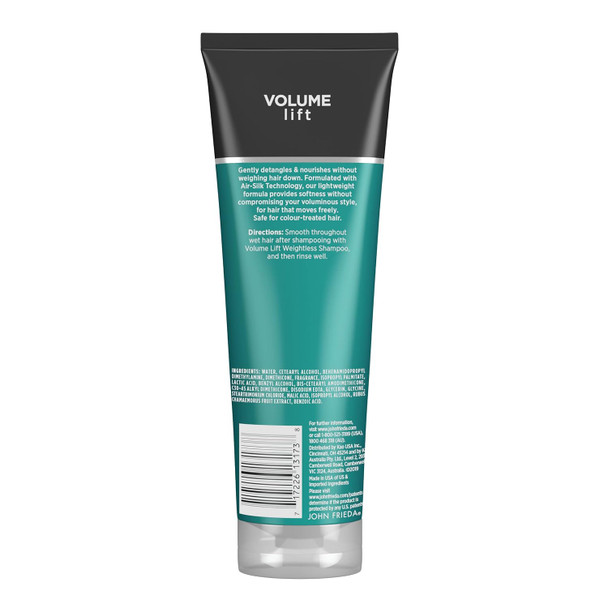 John Frieda Volume Lift Lightweight Conditioner For Natural Fullness 8.45 Ounces Safe For Colour-Treated Hair Volumizing Conditioner For Fine Or Flat Hair
