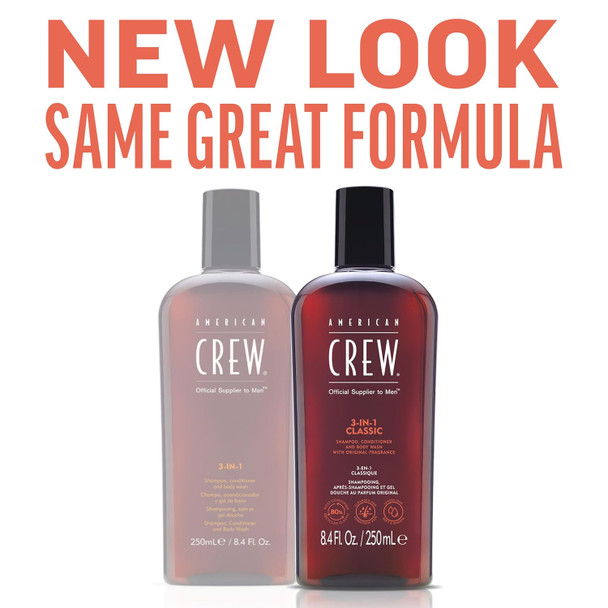 American Crew Shampoo Conditioner & Body Wash For Men 3-In-1 33.8 Fl Oz Men'S Hair Forming Cream Like Hair Gel With Medium Hold & Medium Shine 3 Oz (Pack Of 1)