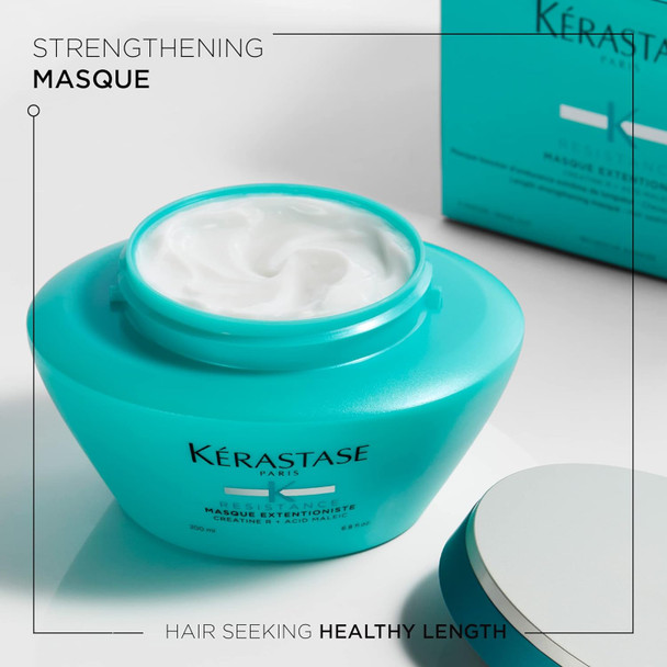 Kerastase Resistance Masque Extentioniste Hair Mask | Strengthening Hair Mask | Detangles Hair And Seals Split Ends | Reinforces Length Of Damaged Hair | With Proteins| For All Hair Types | 6.8 Fl Oz