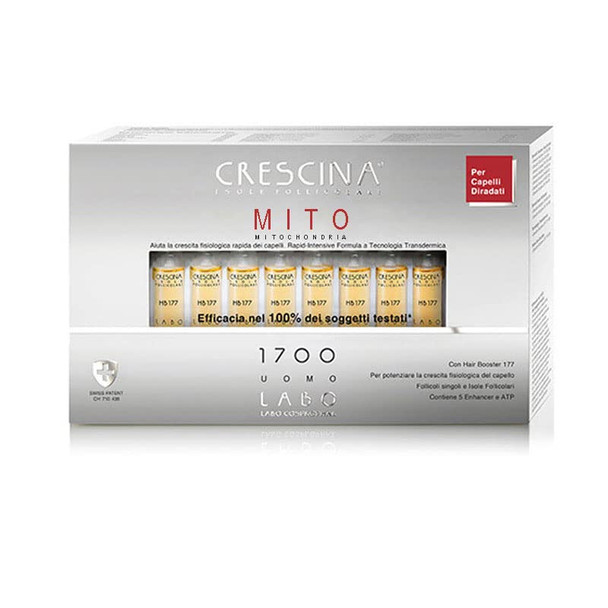 Crescina Transdermic Mito Follicular Islands Treatment For Hair Regrowth 1700 Men 20 Vials